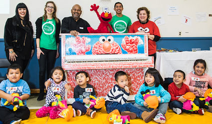 Sesame Street Donates Elmo Piano!